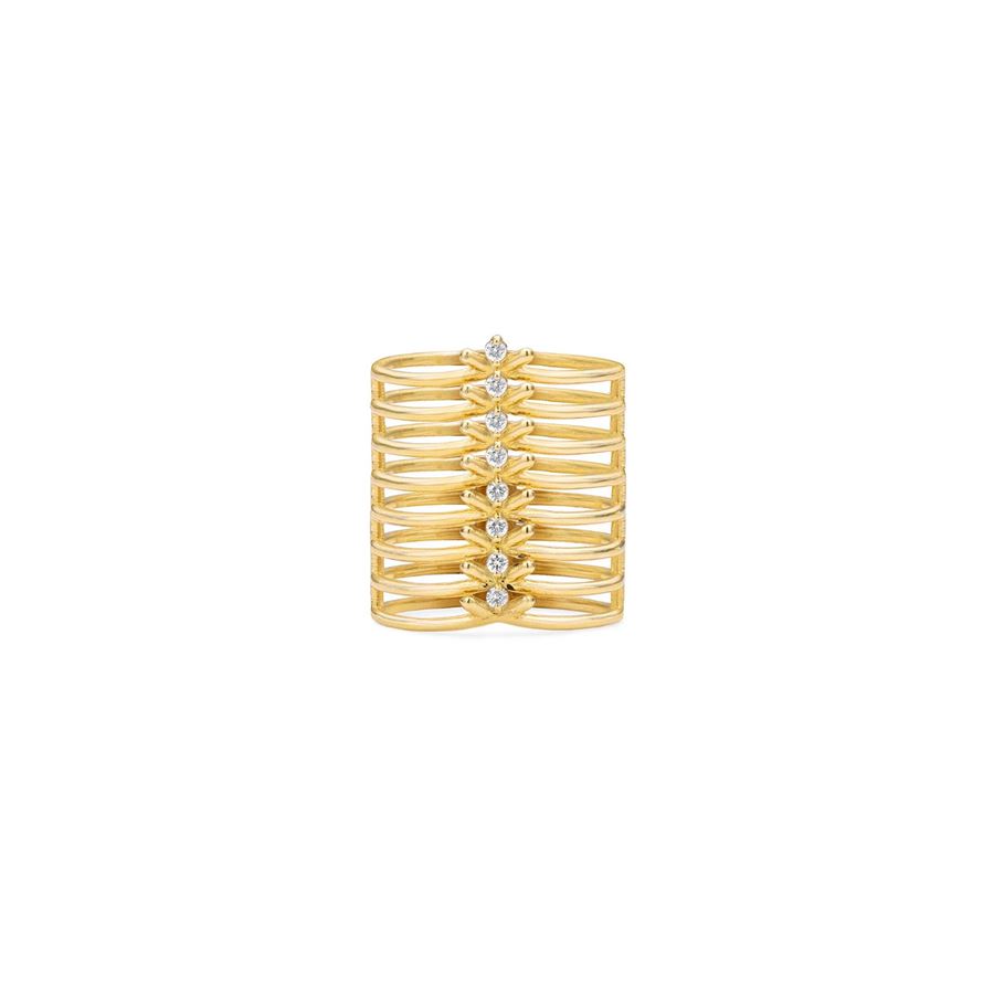 Anello 8 elementi 'Spinae' SPINAE | AN 8FAU18G CT.0,13